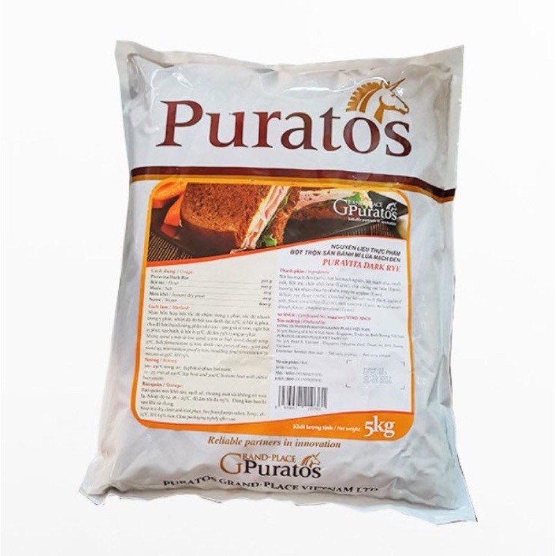 Bột bánh mỳ lúa mạch đen PURATOS 500g (chiết từ gói nguyên 5kg)