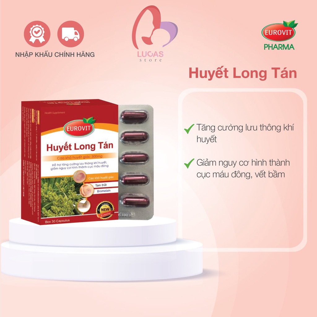 Huyết long tán giảm đau, tan máu ứ, sinh ra máu mới họp 30 viên - tp088
