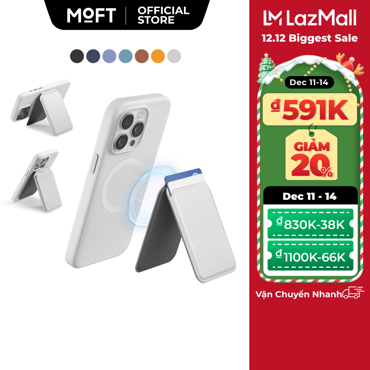  MOFT Flash Wallet Phone Stand Card Holder Magsafe Compatible Suit for iPhone 12 13 14 15 Series 