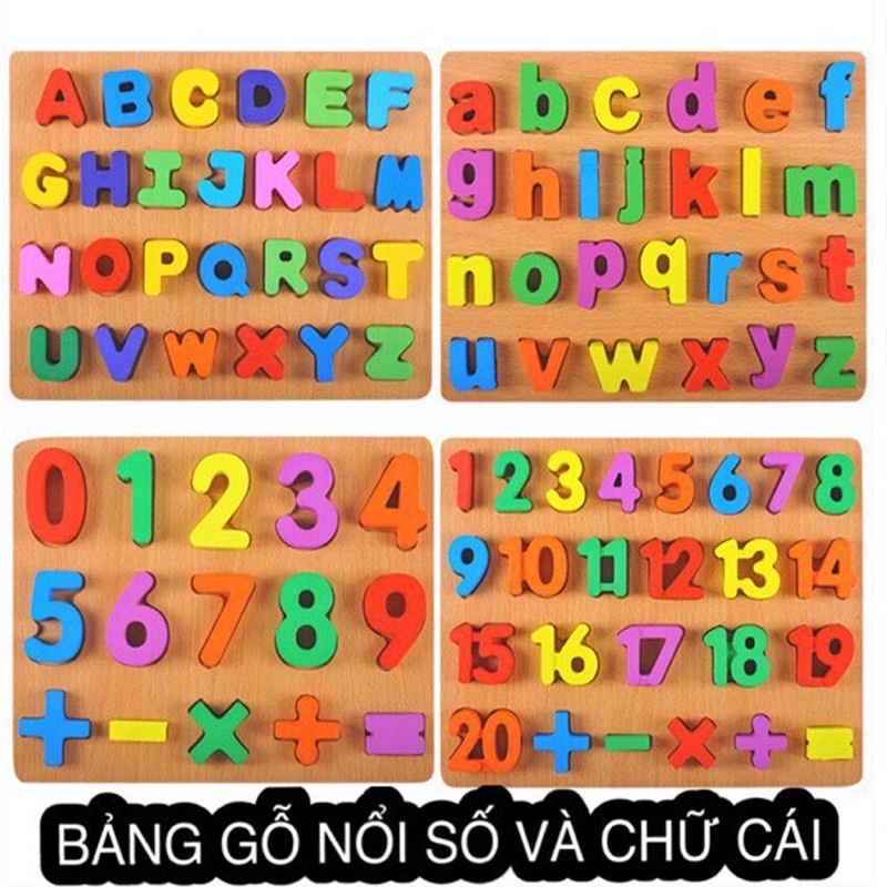 Bộ sản phẩm bảng gỗ nổi dành cho bé