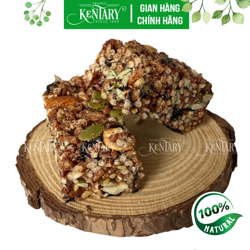 Thanh gạo lứt granola ăn kiêng mix hạt dinh dưỡng Kentary - Eat Clean, Yoga, Gym, Giảm Cân - Ăn Vặt Healthy