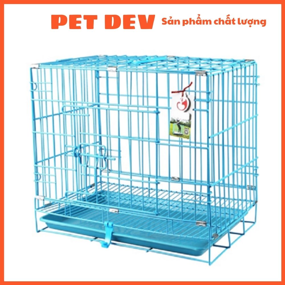 Chuồng nuôi chó mèo dưới 15kg (size LỚN SD75 và sd70) lồng nuôi chó mèo màu ngẫu nhiên - lồng chó gấp gọn sơn tĩnh