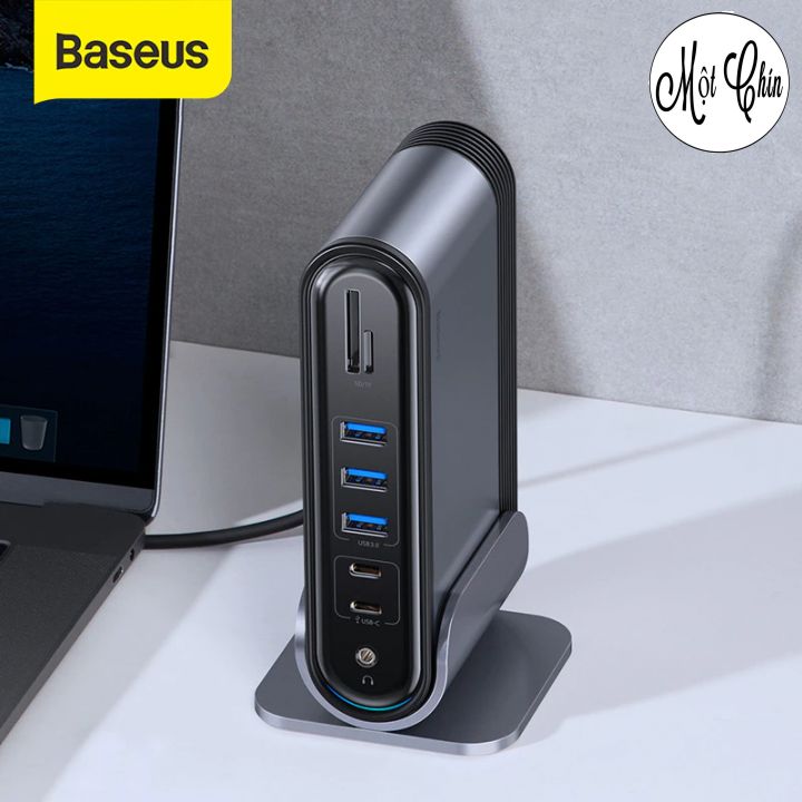 Hub chuyển đổi đa năng 16 trong 1 Baseus Working Station Four-Screen Multifunctional Type-C HUB Adapter