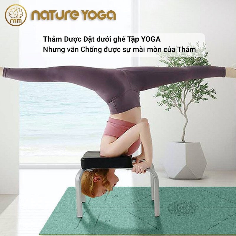 Thảm yoga nature cao su pu xơ dừa chuẩn bám tốt 5mm