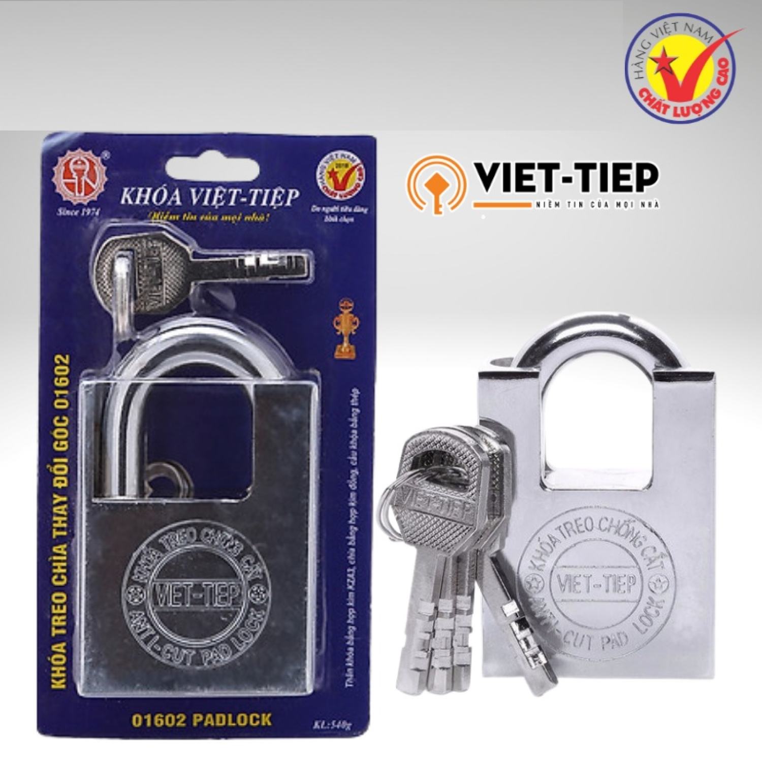 Khoá Việt Tiệp chống cắt size đại ống phi 12mm,