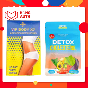 tết - combo siêu giảm cân vip body x7 và Detox cholesterol giấm táo chuyên dành cho cơ địa lờn khó giảm kí -liệu trình 1 tháng shop hồng auth