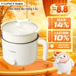 Nồi điện đa năng dung tích 1,5L Gaabor GR-N15A công suất 600W 2 mức nhiệt tiện lợi cho làm việc văn phòng, sinh viên - Bảo hành 12 tháng 1 đổi 1