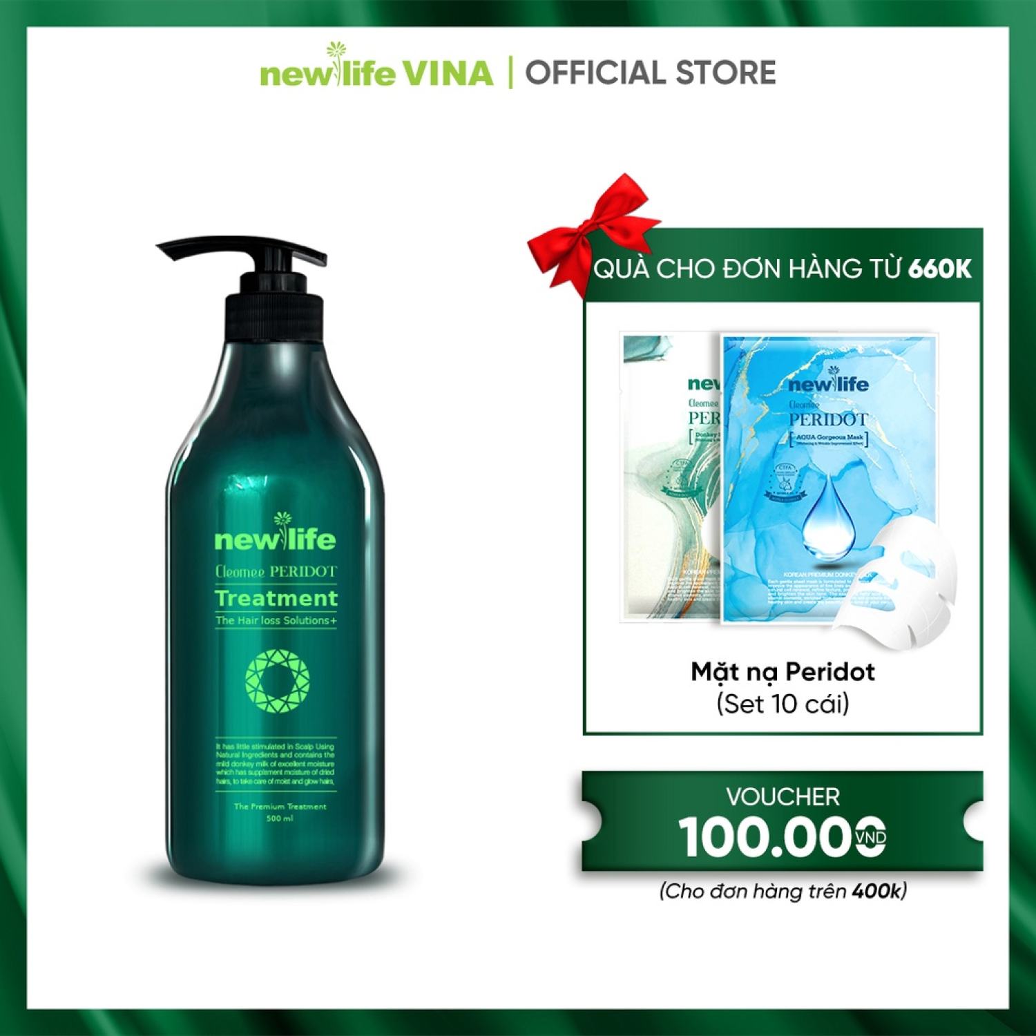 Dầu Xả Ngăn Ngừa Rụng Tóc Newlife Cleomee Peridot