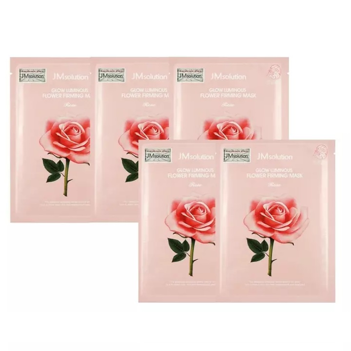 [HCM]Combo 5 Mặt Nạ Dưỡng Ẩm Chiết Xuất Hoa Hồng JmSolution Rose Mask
