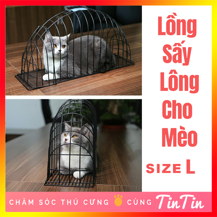 Lồng Tắm và Sấy Lông Sau Khi Tắm Cho Chó Mèo Size L #Tintin Pet Store