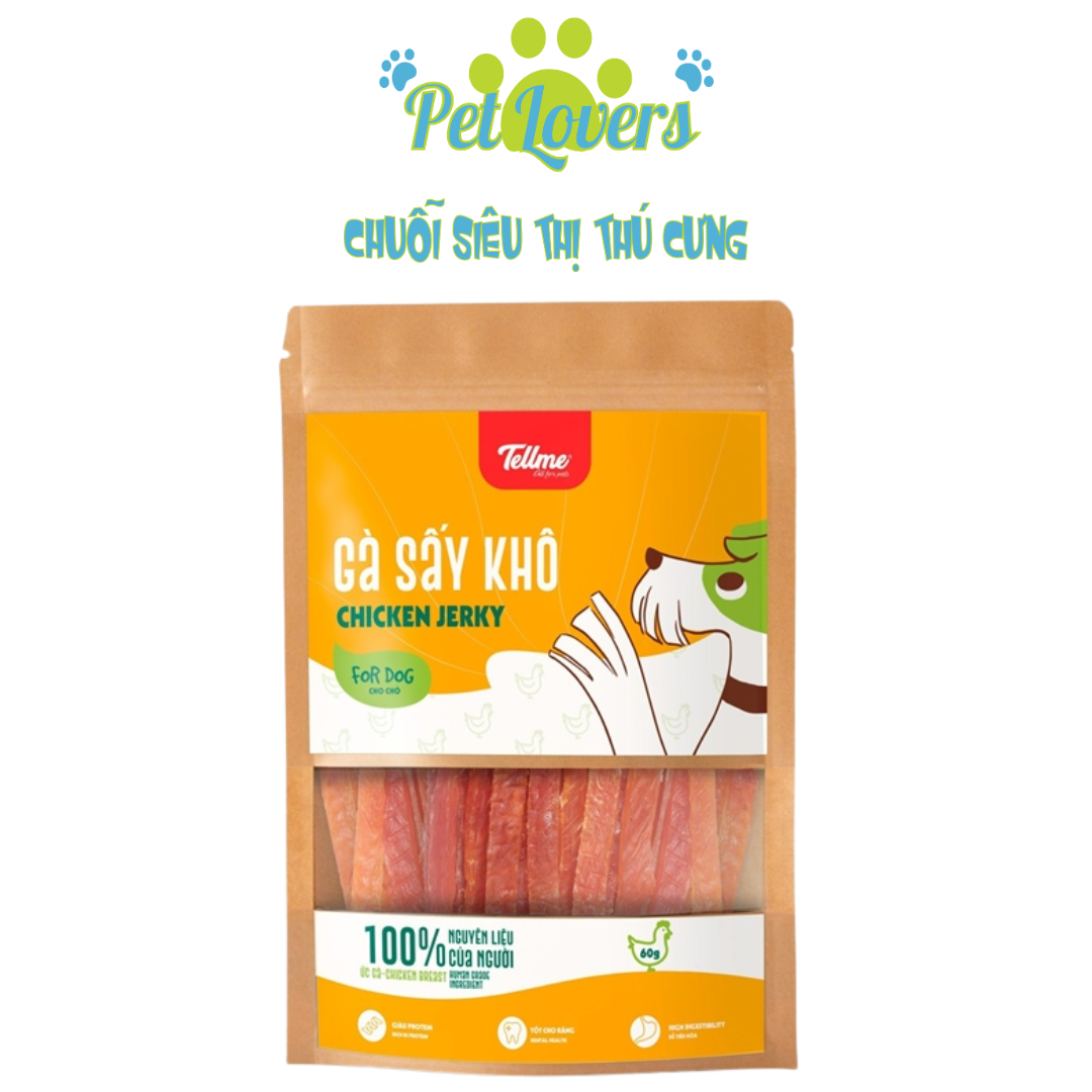 Pet Lovers - Ăn vặt Tellme gà sấy khô cho chó 60g