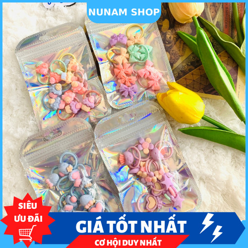 Mẫu mới- set 10 dây buột tóc họa tiết siêu dễ thương siêu cưng cho bé - nunamshop