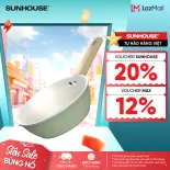 Chảo phủ sứ Nano đáy từ Sunhouse Healthy SHG20-24-26MT1 - Chống dính Nano Ceramic - Bắt từ nhanh - Màu sắc trendy