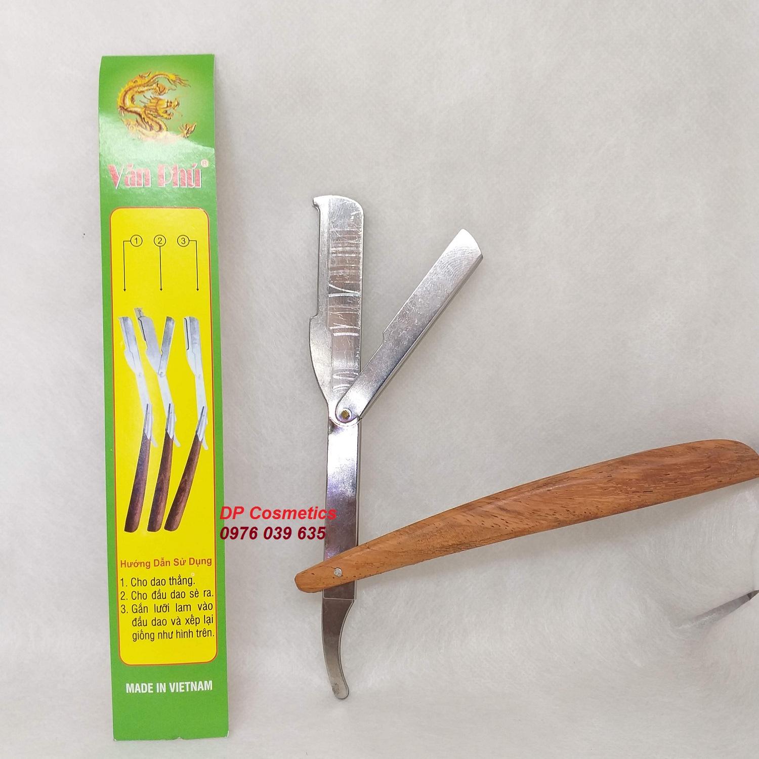 Dao cạo râu cán gỗ Văn Phú