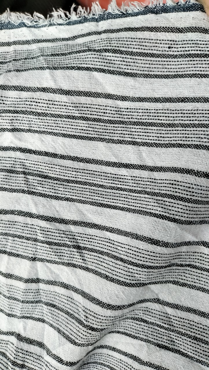 Vải linen sọc sợi tre