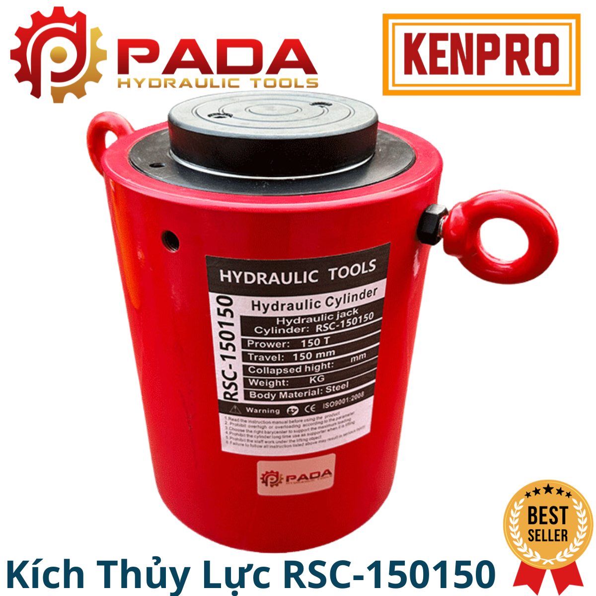 Kích thủy lực rsc-150150 - lực kích 150 tấn hành trình 150mm