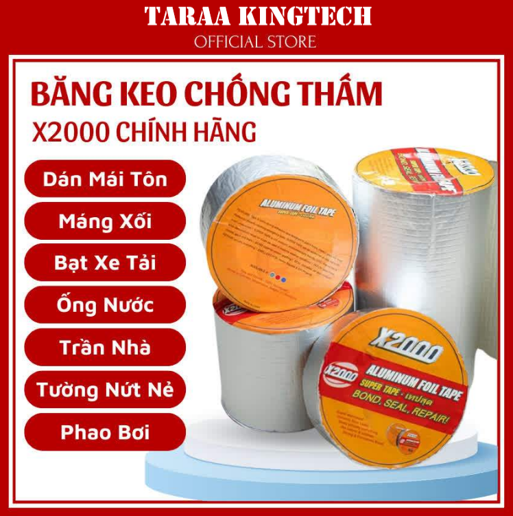 Băng keo dán chống thấm chống dột x2000 dán chống thấm siêu dính. Keo dán Nhật Bản chịu nhiệt dán mọi bề mặt KALPEN