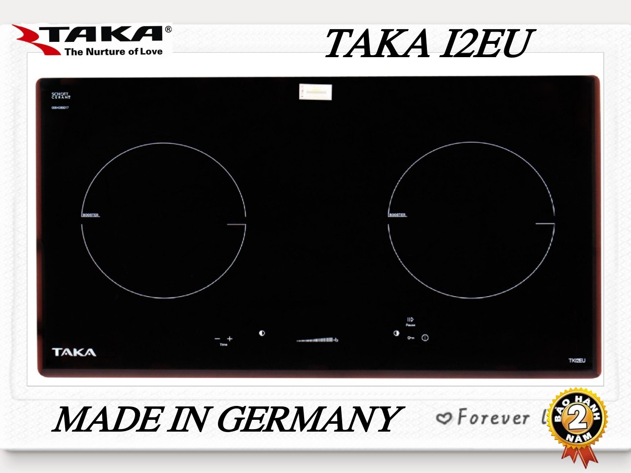 [Trả góp 0%]Bếp Từ Đôi Kính SCHOTT Made In GERMANY TAKA I2EU
