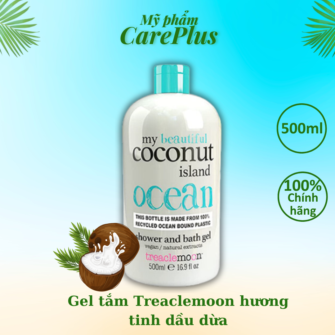 Sữa tắm body dưỡng sáng trắng daTreaclemoon hường dừa 500ml