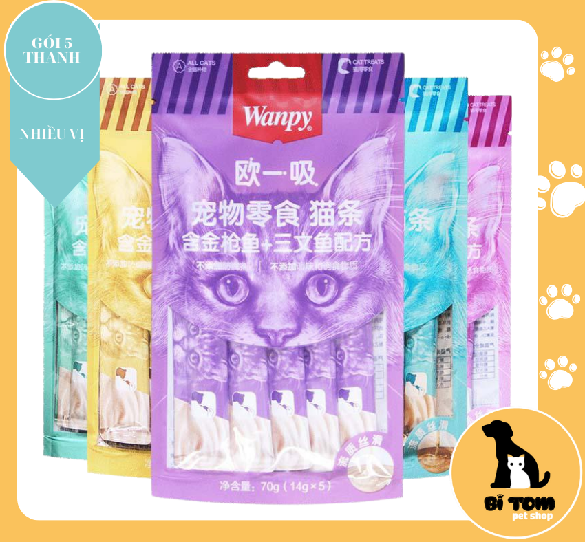 Súp thưởng cho Mèo Wanpy gói 5 thanh