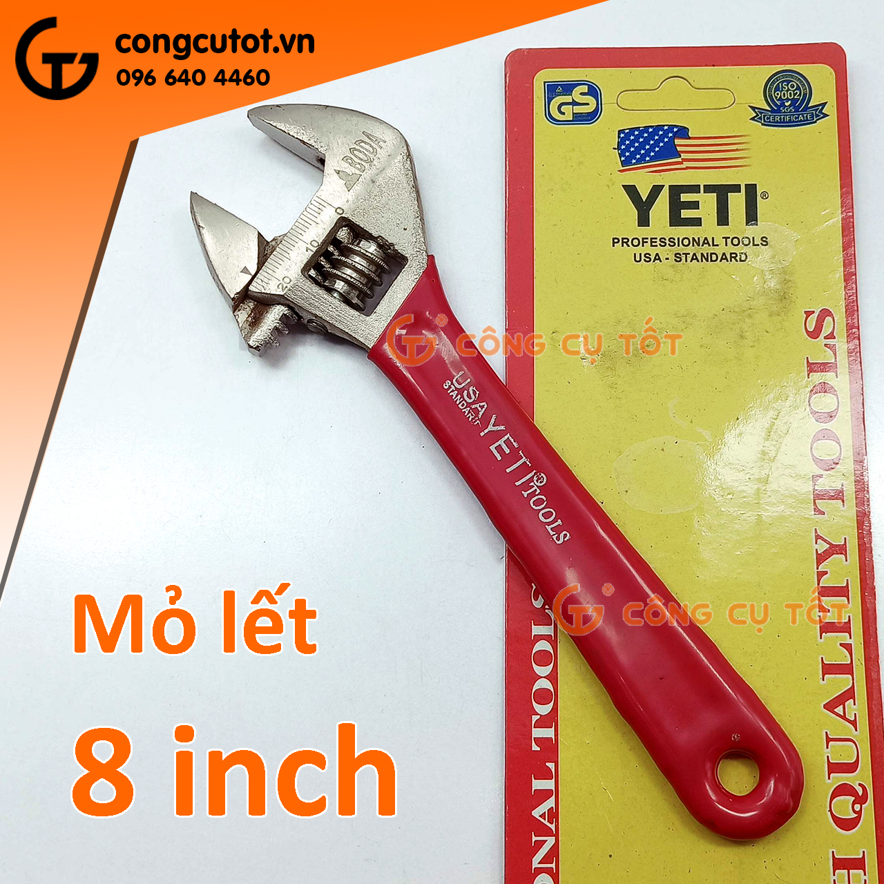Mỏ lết Ye.ti 8 inch, 10 inch, 12 inch, 15 inch