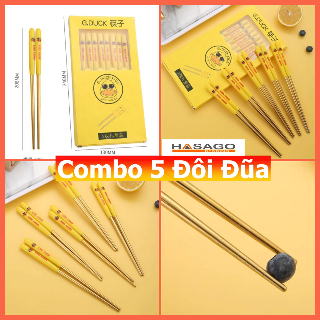Combo 5 đôi đũa vịt vàng