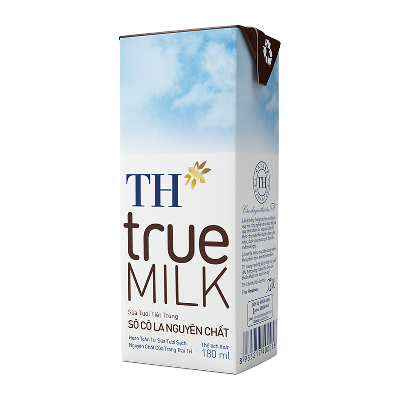 Sữa Tươi Tiệt Trùng TH true MILK Sô Cô La Nguyên Chất 180 ml Thùng 48 Hộp