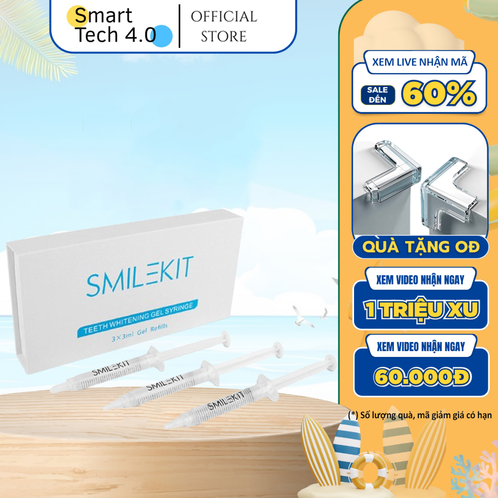 Gel làm trắng răng - gel trắng răng dùng kết hợp máy làm trắng răng, làm sáng răng hương liệu tự nhiên -