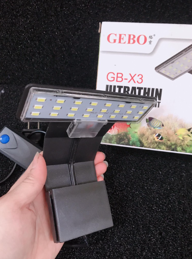 Đèn led kẹp thành bể cá, bể thủy sinh gebo gb-x3