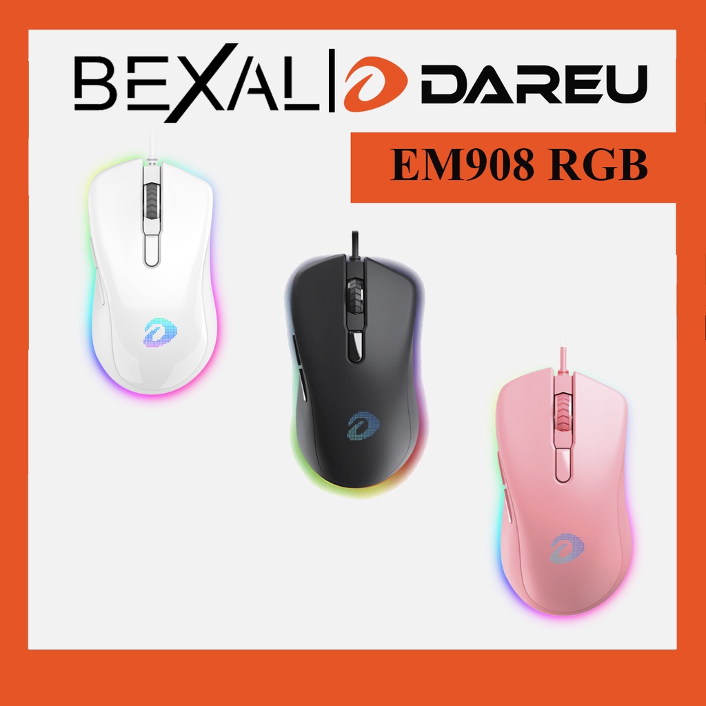 Chuột gaming cao cấp dareu em908 rgb chuột có dây giá rẻ chất lượng cao cho pc laptop bexal
