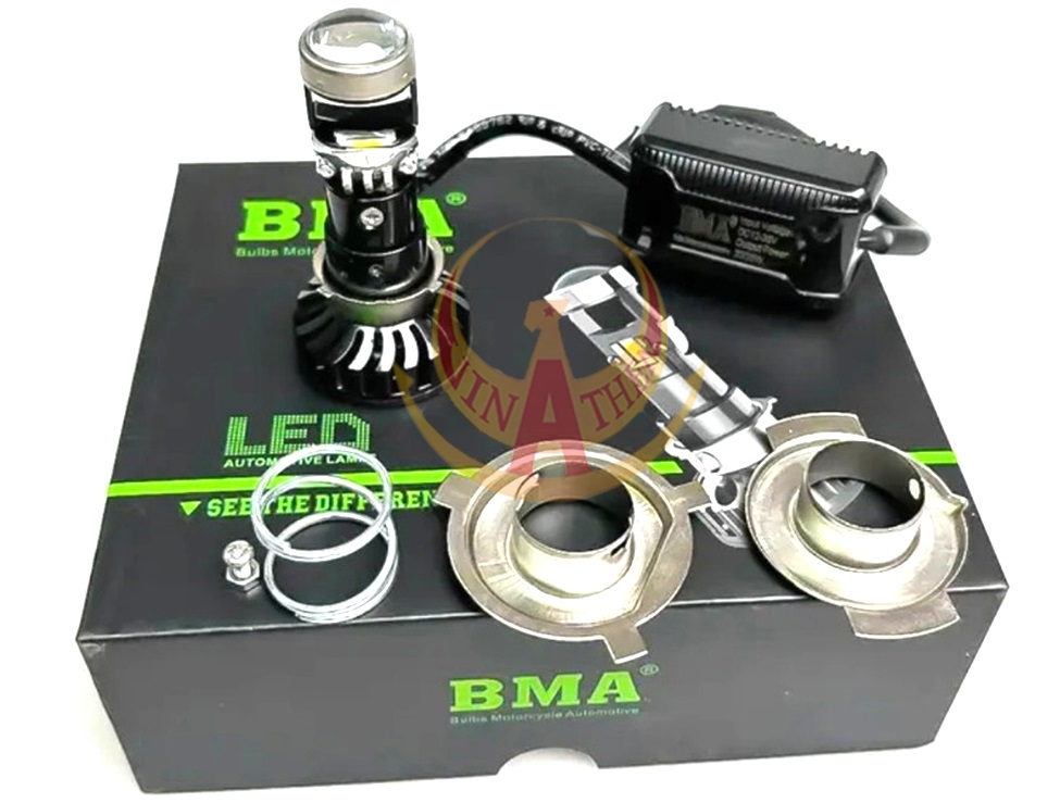 Đèn Pha Led bi cầu BMA M8c 40W/M5/12V/DC Lắp Dream,Wave Cũ Và Nhiều Dòng Xe