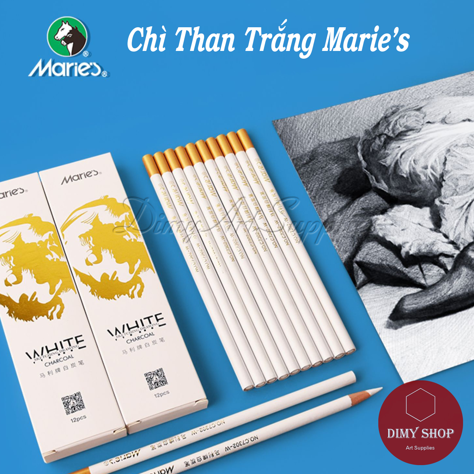Bút chì trắng marie's c7302