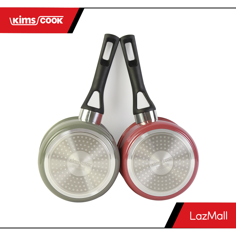 Quánh easy cook hợp kim nhôm chống dính vân đá đáy từ kims cook - ea318hp1-pk-h