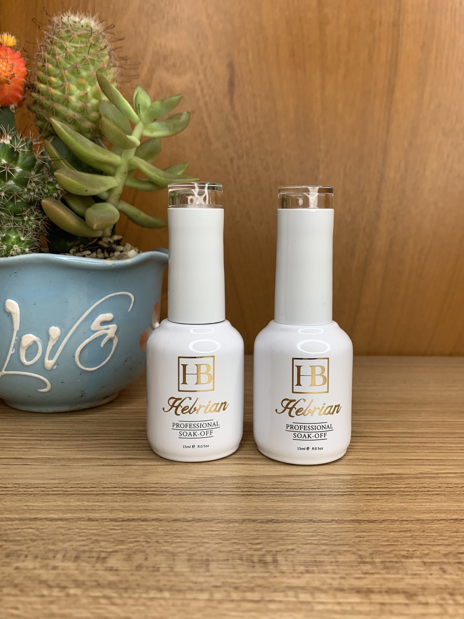 Cặp Sơn Gel Base Top Gel Hebrian 15ml. Sơn Gel Hàn Quốc