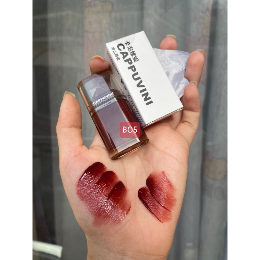 Son bóng Cappuvini núi đá băng DUPE Thỏ đen 10 căng mọng môi