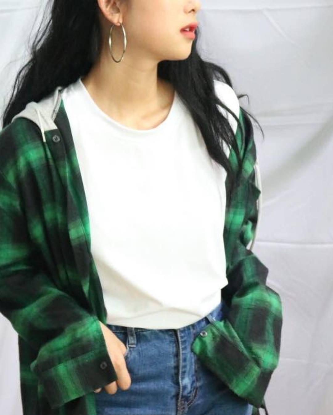 Áo sơ mi caro phối nón - Flannel nón Unisex - Sơ mi caro có nón - Sơ mi ca ro nón nam nữ - Khoác sơ mi caro nón xám - Áo sơ mi Flannel phối nón - Sơ mi có nón