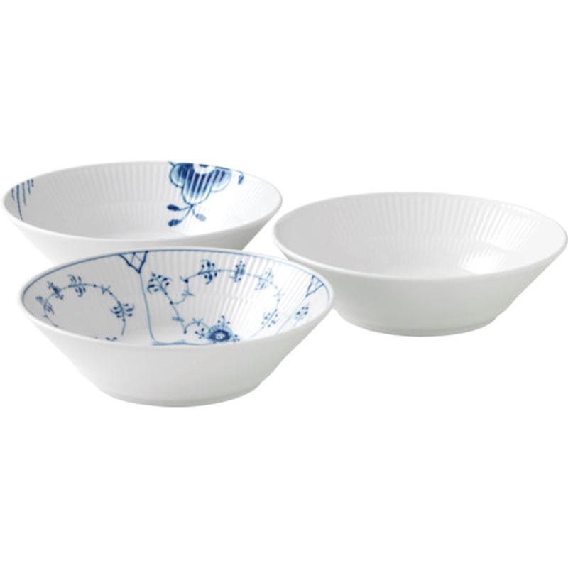 [Trả góp 0%] Hộp quà tặng Royal Copenhagen - History gồm 3 Bát  đường kính 17cm chất liệu sứ