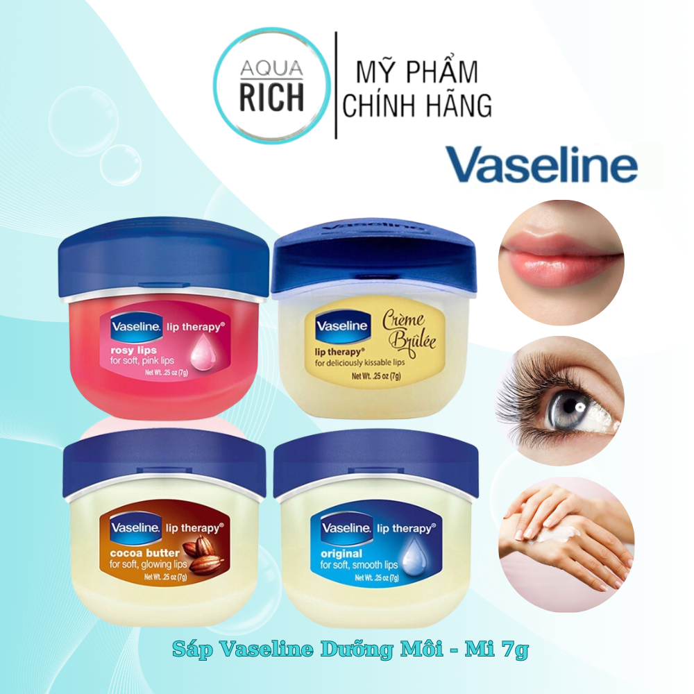 Son Dưỡng Môi Vaseline 7g Cả Ngày Và Đêm Đủ Mùi Hũ Thỏi