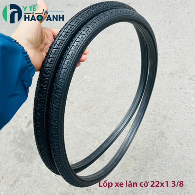 Lốp xe lăn cỡ 22x1 3/8 lốp đặc không săm