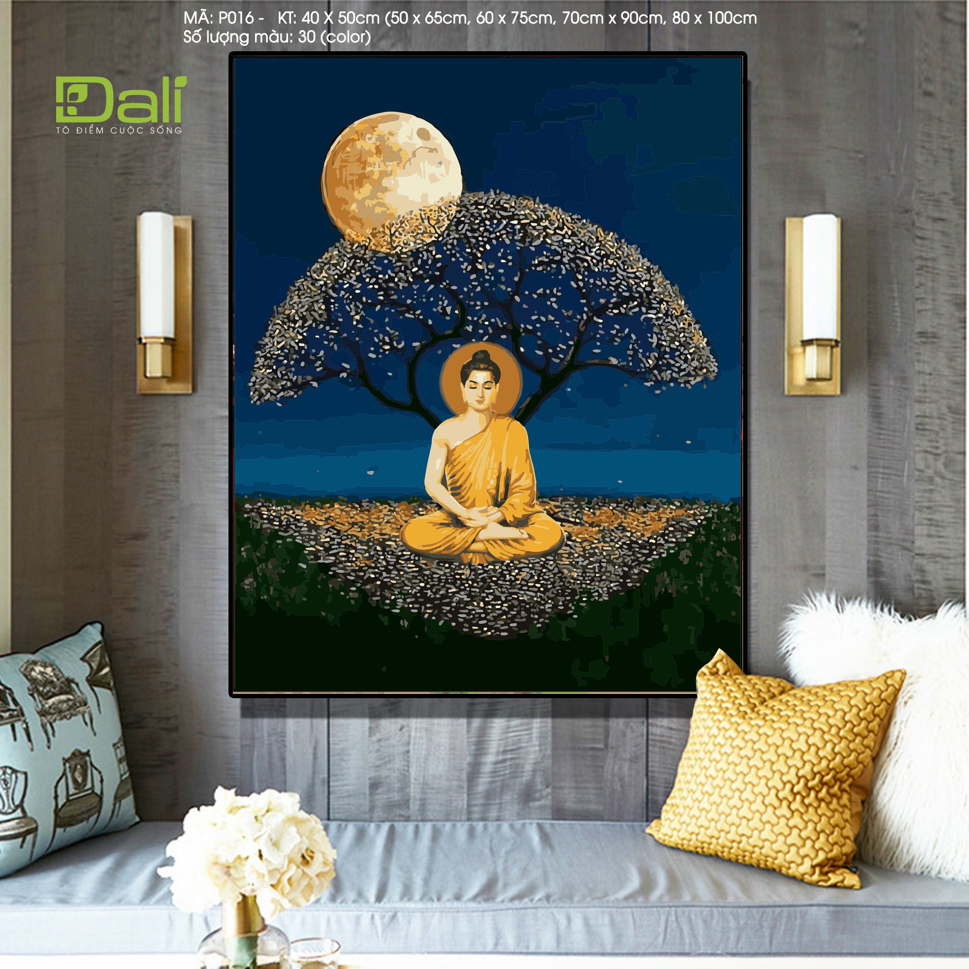 Tranh tô màu số hóa hình phật p016
