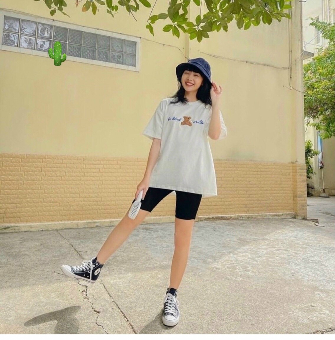Đồ bộ nữ áo form rộng kèm quần thun ngố ôm sét bộ mặc nhà đi chơi đi dạo vải áo thun quần boly form 50kg