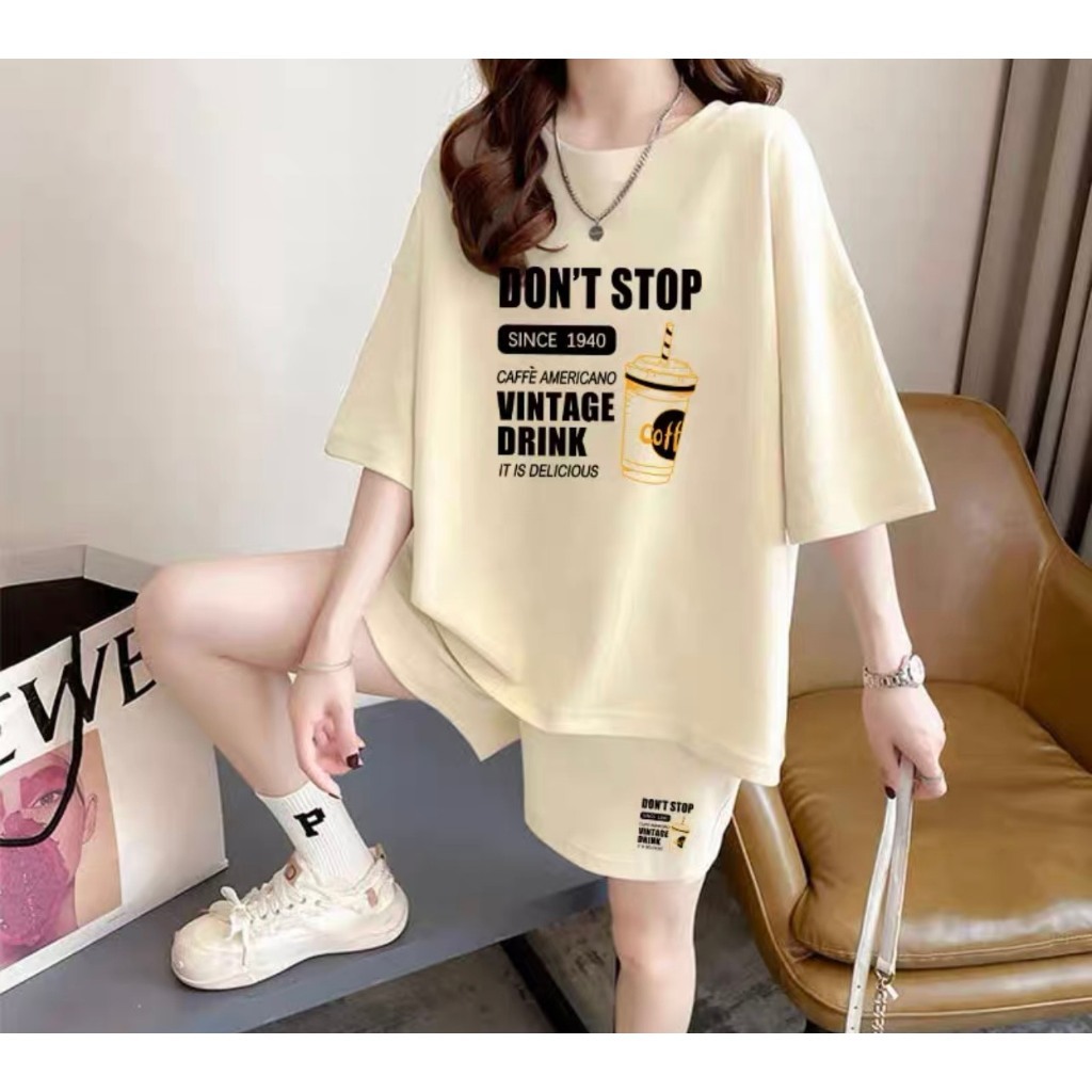 Set bộ quần áo hè hình ép nhiệt CỐC COFFEE chất thun cotton mềm mịn mát mẻ cho bé 10-40kg mã 46 - 1