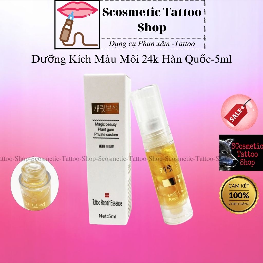 Dưỡng môi sau xăm Collagen 24k-Kích Màu-Tái Tạo Da Nhanh lành-Dưỡng Ẩm -Liền Sẹo
