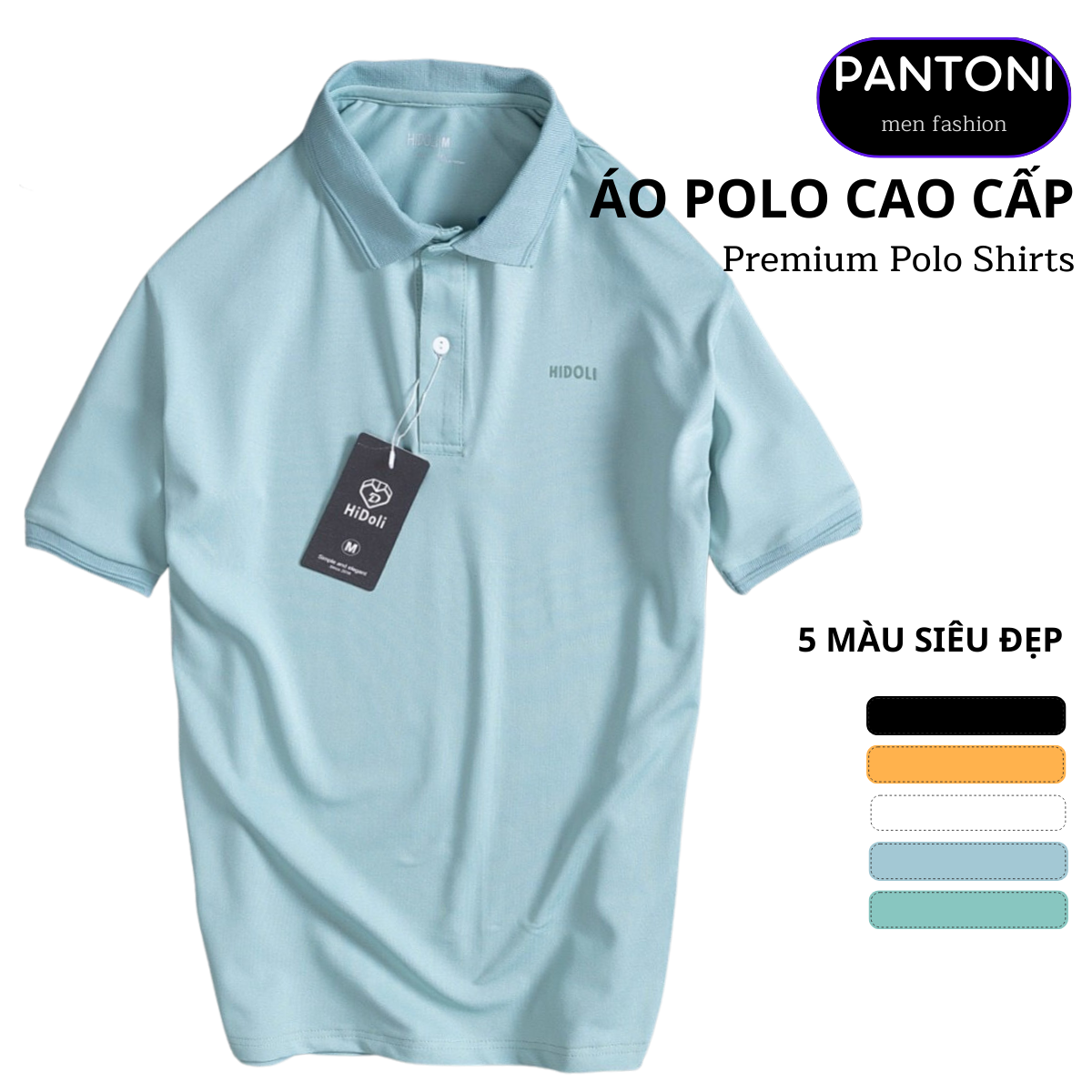 Áo thun nam polo trơn basic cổ bẻ cao cấp vải cá sấu cotton dày dặn thoáng mát trẻ trung