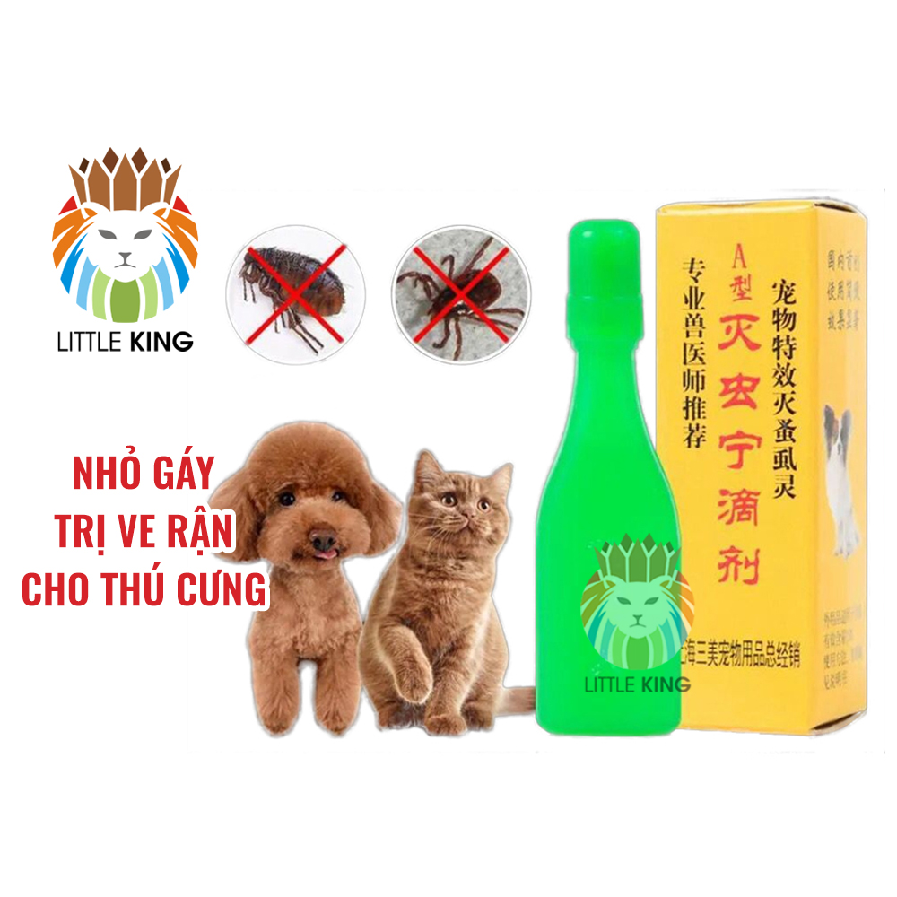 Thuốc nhỏ gáy 2.5ml trị ve rận bọ chét ký sinh trùng cho chó mèo - Hàng nội địa Trung Quốc - Little King pet shop Chăm sóc thú cưng