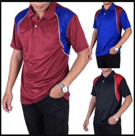 Áo Thun Nam áo polo nam | Áo thun cổ trụ Thể Thao [ giao ngẫu nhiên màu ] Vải Dày Thoáng Khí Siêu Mát 1size Dưới 70kg có tay ngắn Phối Vai cổ trụ