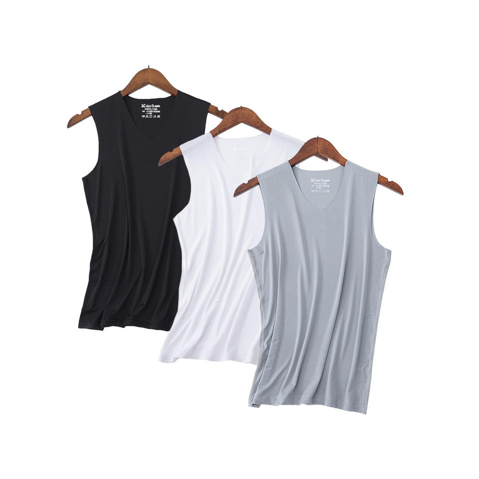 Men's Tank Top Without Edges Made of Cool Silk Material, Cool to Wear, Suitable for Going to the Gym, Doing Sports, or Wearing at Home. - 3