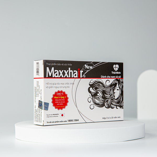 Viên Uống Maxxhair - Dành Cho Người Bị Rụng Tóc Nhiều, Hói Đầu, Người Có Nhu Cầu Chăm Sóc Tóc - Hộp 30 Viên