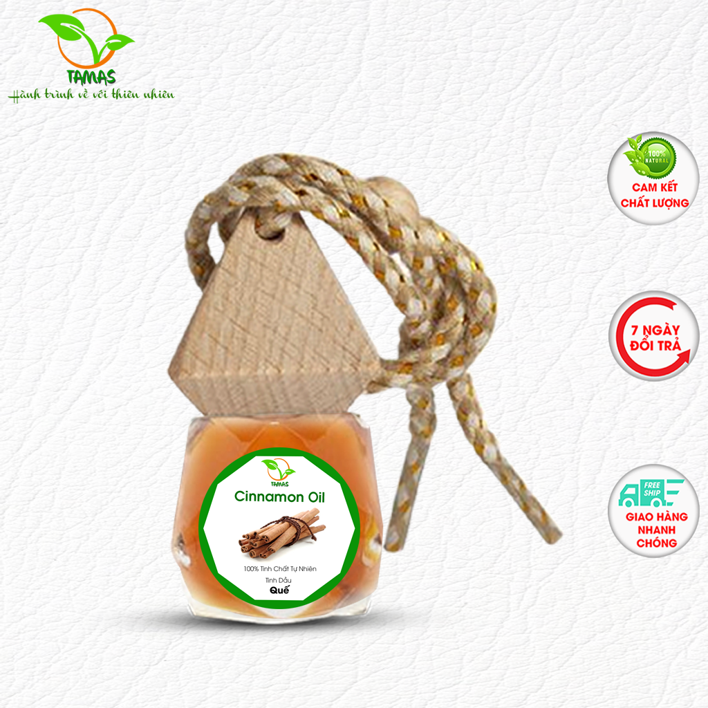 Chai khuếch tán tinh dầu Quế nguyên chất - Treo xe ô tô tinh dầu Quế - Khử mùi -  Kháng khuẩn - chống say xe