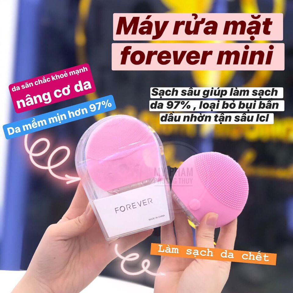 Máy rửa mặt Forever LINA mini - Máy massage rửa mặt làm sạch hiệu quả - Có kèm dây sạc